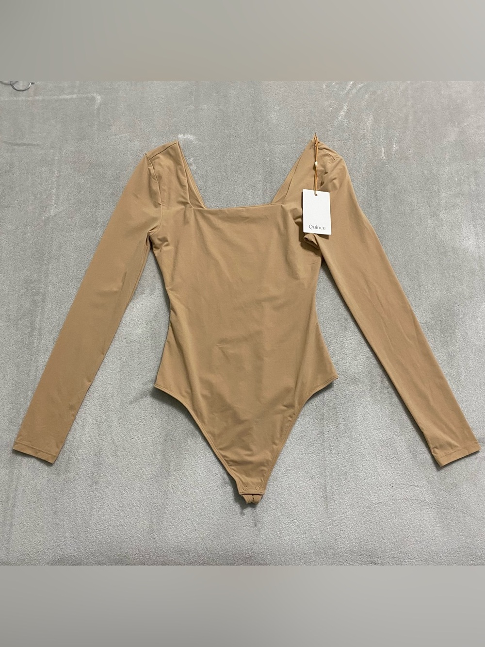 Quince Square Neck Long Sleeve Bodysuit Size XS